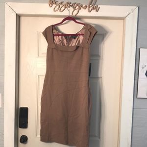 Tan Cap Sleeve Dress